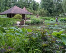 Pagode et bassin de nénuphars