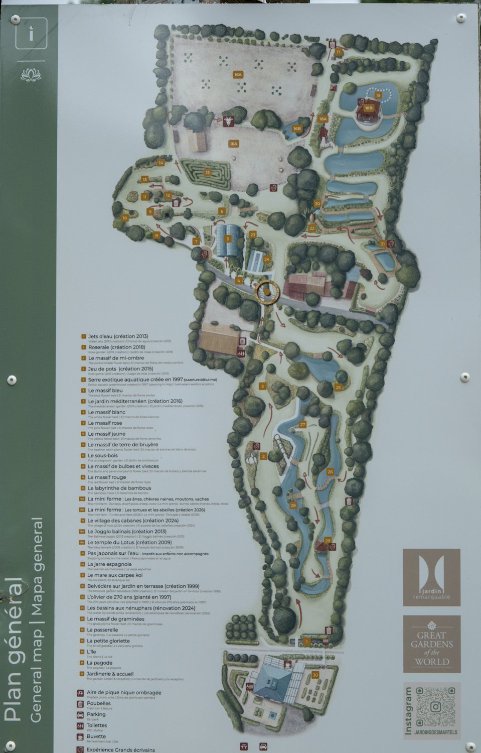 Plan du jardin